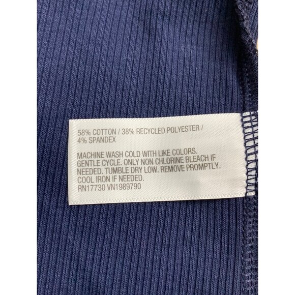 Wild Fable Junior Teens Navy Blue Round Neck Ribbed Cropped Tank Top Size XXL - Picture 11 of 11